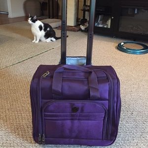 Purple carry on luggage